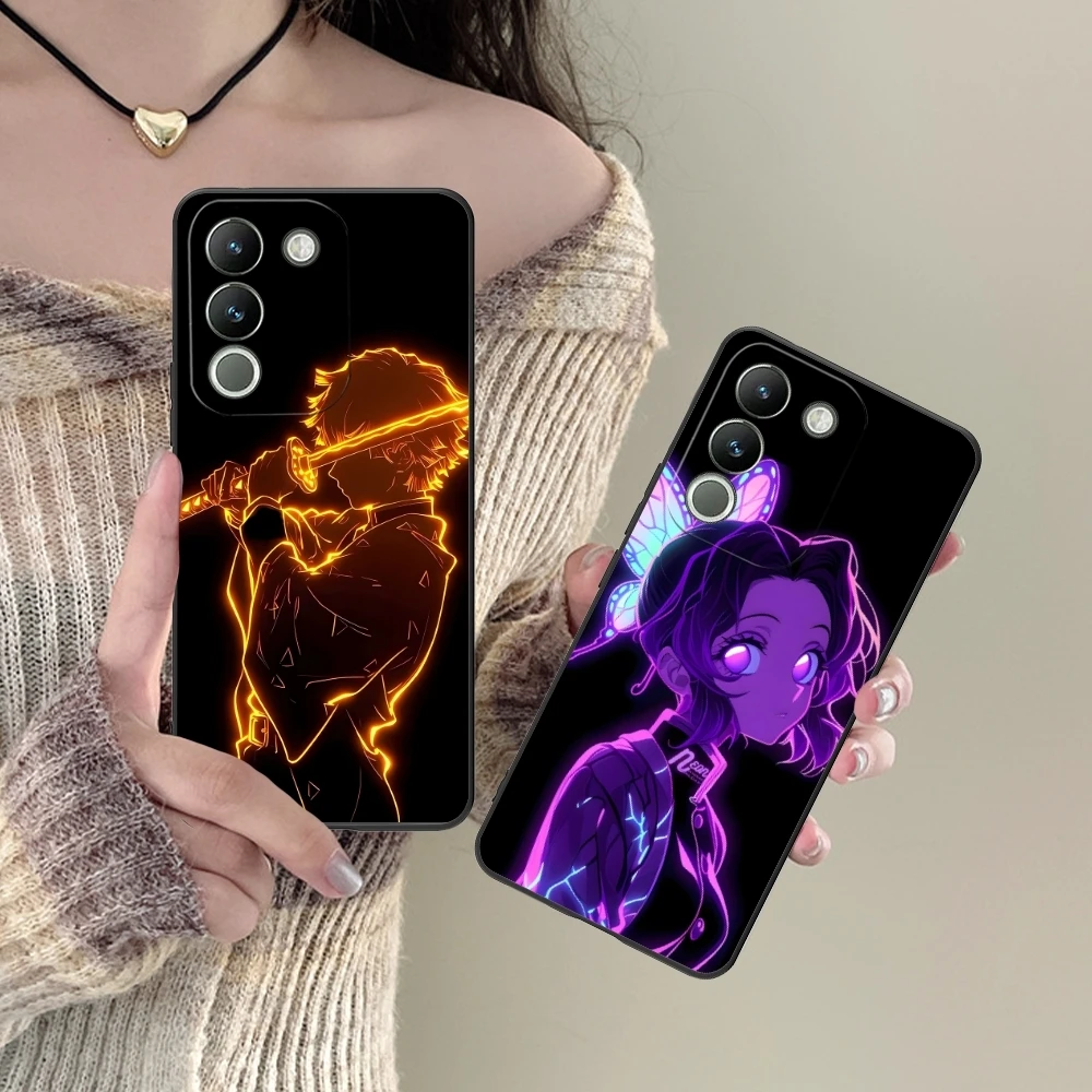 Цветной неоновый чехол для мобильного телефона Demon Slayer VIVO Y95 Y93 Y31 Y20 V19 V17 V15 Pro X60 NEX