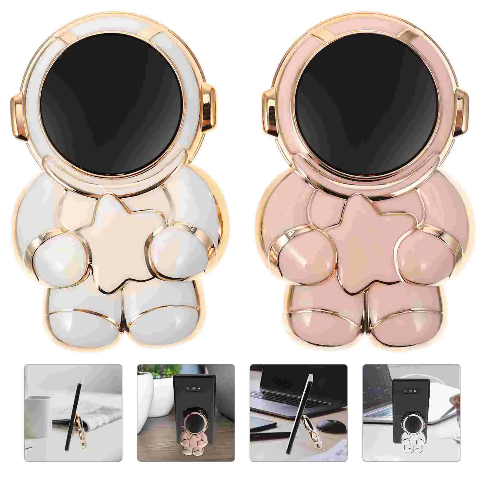 

Stand Holder Astronaut Desk Cellbracket Astronauts Cute Mobile Tablet Spaceman Foldable Desktop Rack Cartoon Ring Folding