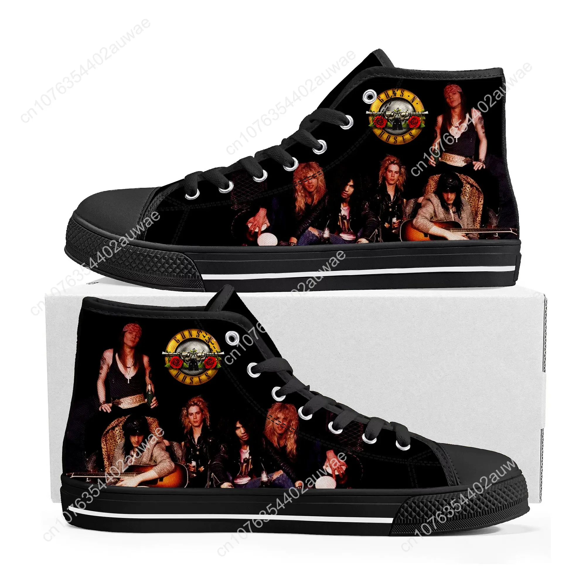 

Высококачественные кроссовки Guns N Roses из тяжелого металла рок-группы, мужские и женские подростковые холщовые кроссовки, повседневная обувь на заказ для пар