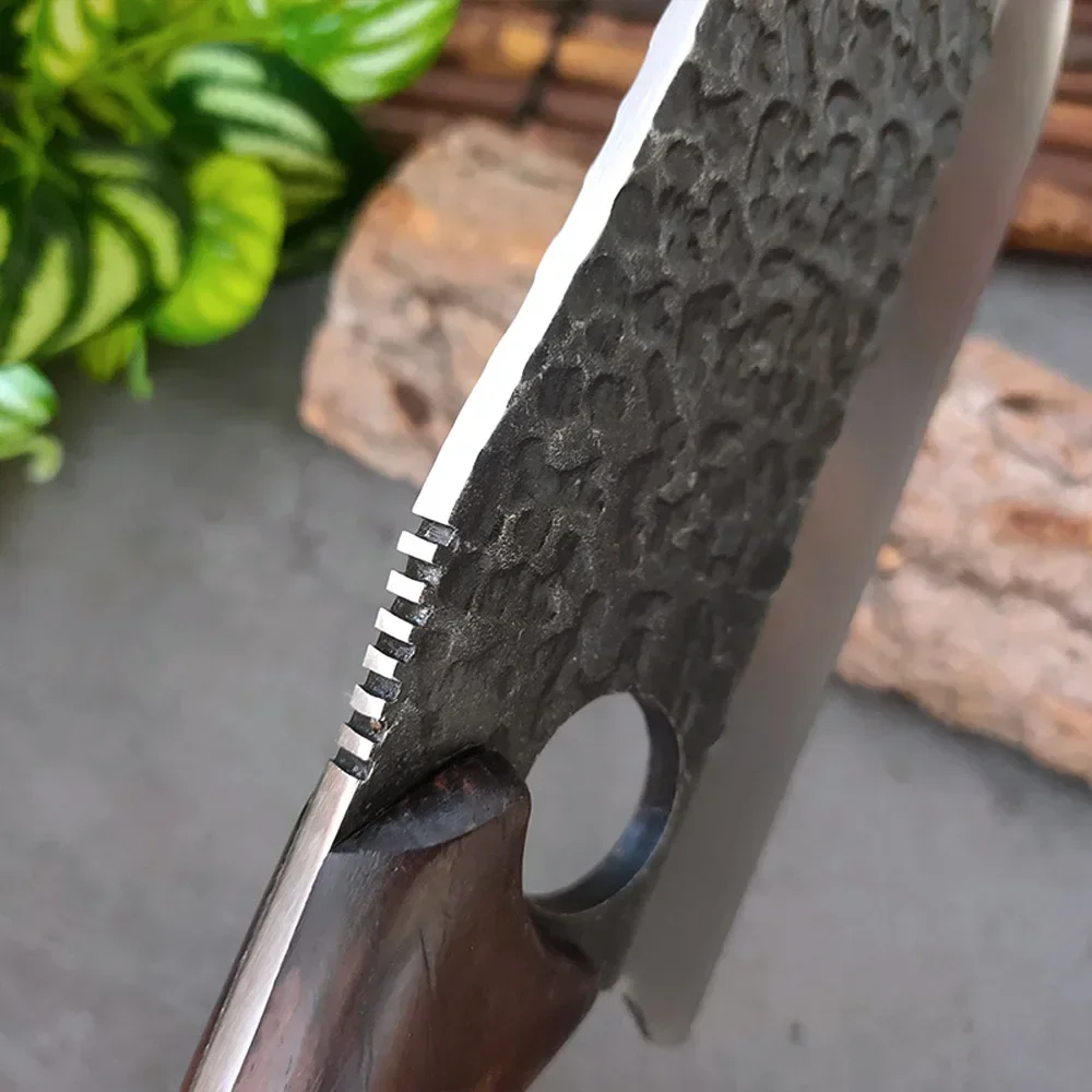 Тяжелый нож ручное кованое лезвие мясника для обвалки тесак измельчитель мяса