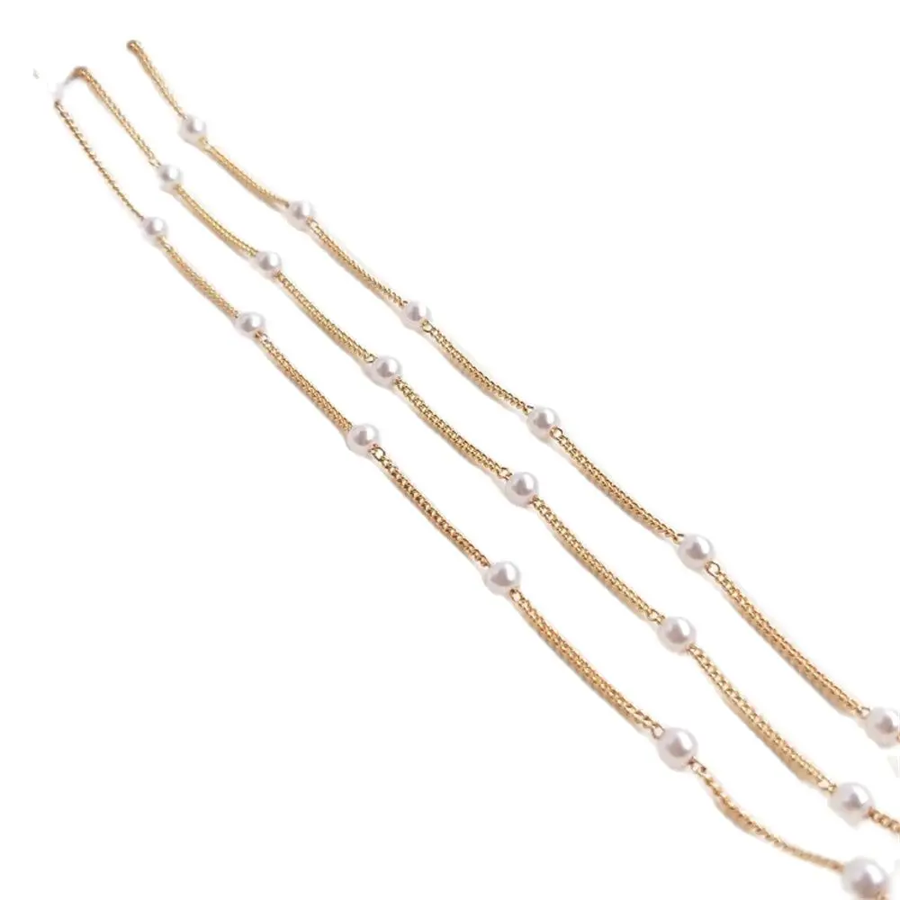 

Han Tong chain 14K gold handmade imitation pearl chain earpiece tassel chain necklace bracelet decorative loose chain