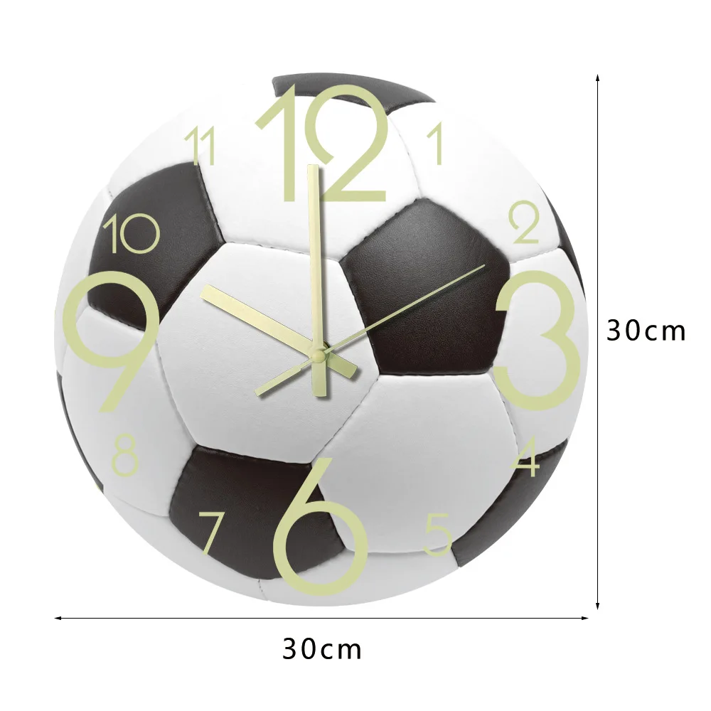 3D баскетбольные Светящиеся Настенные часы 3-мерный подарок бесшумный украшение