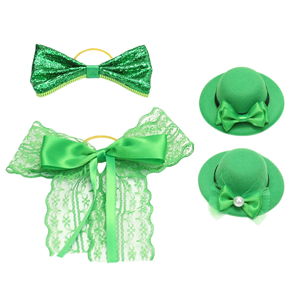 

Bottle Patrick Sday Hats Green Hat Mini Decor Ties Decorations Bows Ornament Bowknot Cover Bottles Toppers Ornaments Caps