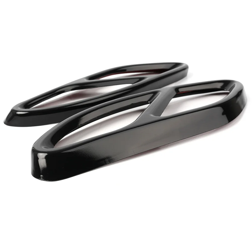 2 шт. глянцевая черная крышка выхлопной трубы автомобиля отделка из нержавеющей