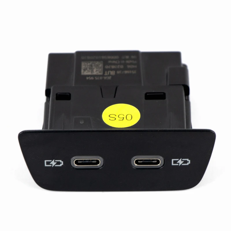 Фото Разъем USB Type-C для задней зарядки 2G6 035 954 для VW Golf 8 MK8 Polo T-CROSS ID3, новый интерфейс Type-C с двумя отверстиями №4