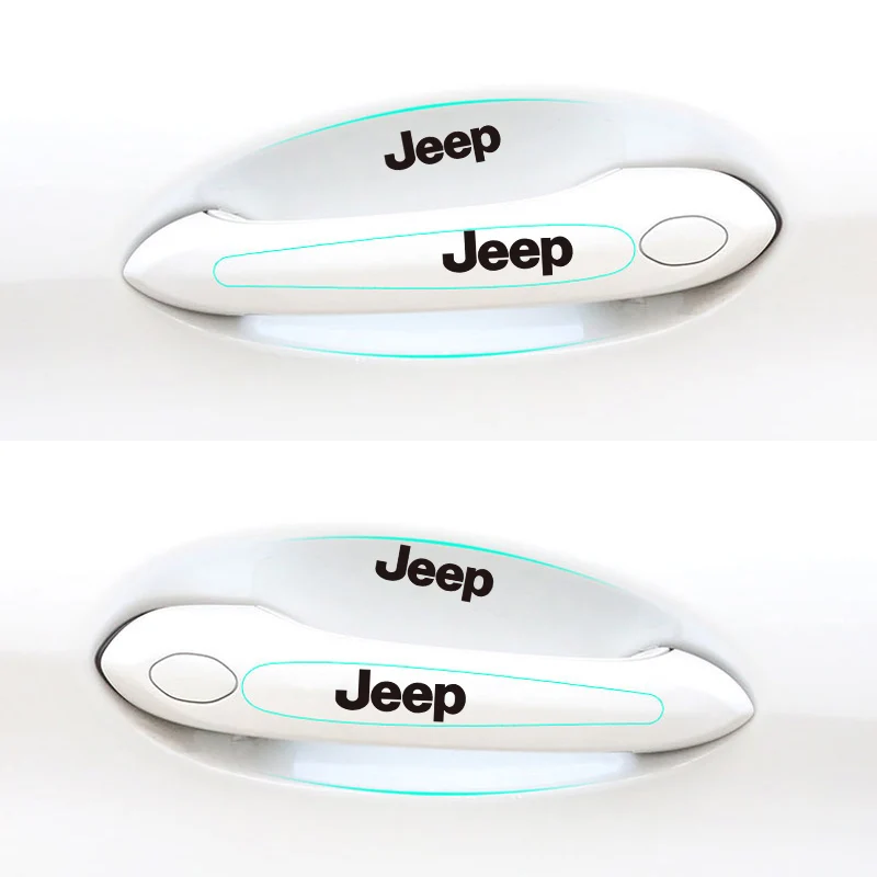 TPU Car Transparent Door Bowl Handle Protective Film Sticker For Jeep Renegade Compass Grand Cherokee Wrangler jk Gladiator