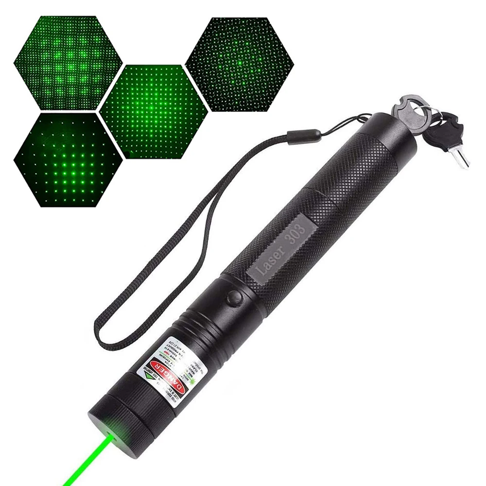 

Powerful 10000m 532nm Green Laser Sight Laser Pointer Powerful Adjustable Focus Lazer With Laser Pen Head Burning Match