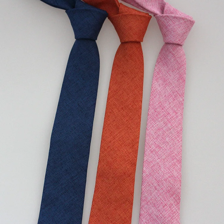 

Linbaiway Imitation Linen Solid Neckties for Men Suit Business Neck Tie Black Blue Yellow Necktie Neckwear Party Gravata Cravat