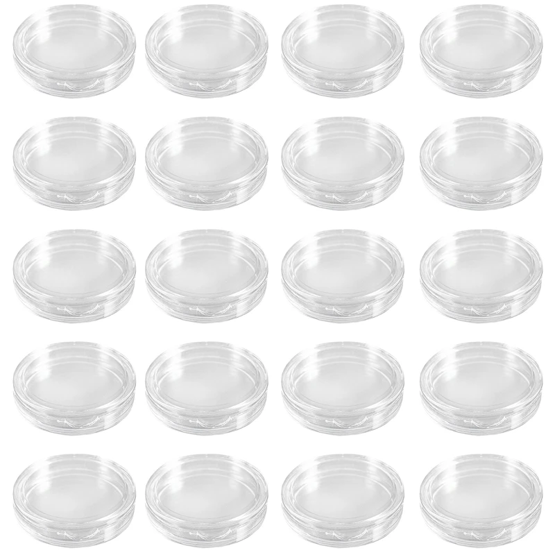 

20 Pcs Small Round Transparent Plastic Coin Capsules Box 40Mm