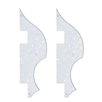 2 pcs bass guitar pickguard for hofner replacement 4ply white pearl