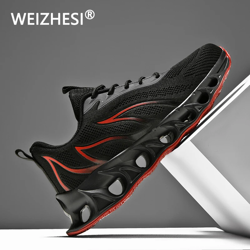 

WEIZHESI Running Sports Shoes for Men Summer Breathable Casual Sneaker Tennis Loafers Flame Trainer Free Shipping Luxury Brand