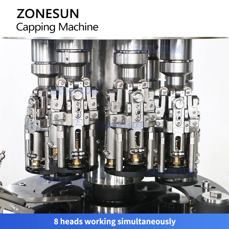 Zonesun ROPP укупорочная машина с 8 головками вращающаяся водонепроницаемое
