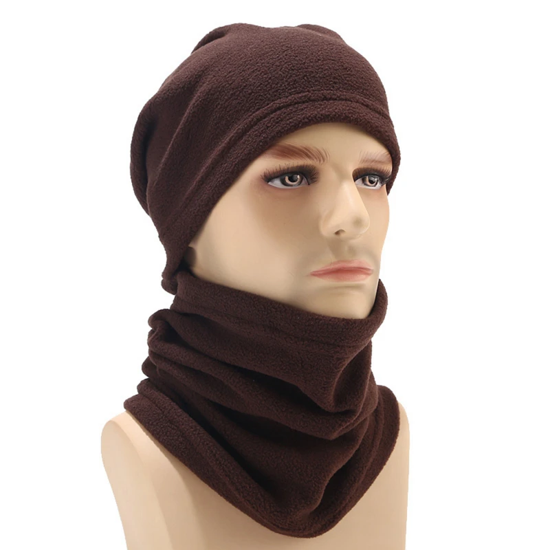 2022 New Autumn Winter Beanie Bonnet Men Women Soft Warm Fleece Hat Scarf Outdoor Sport Design Beanies Hiking Ski Cap | Спорт и
