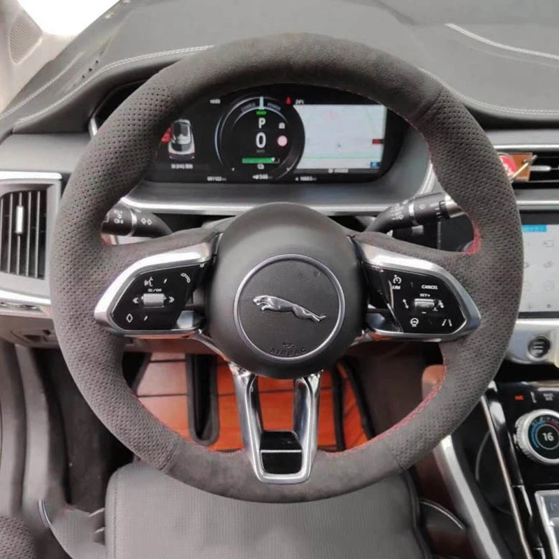 Замшевая кожа для Jaguar XF XJL XE чехол рулевого колеса автомобиля оболочка