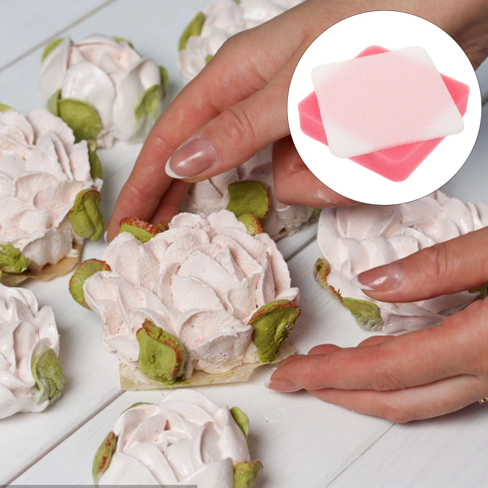 

1 Set Fondant Flower Drying Holder Sugarcraft Fondant Mat Dry Flower Sponge Mat Decorating Bakeware Tool