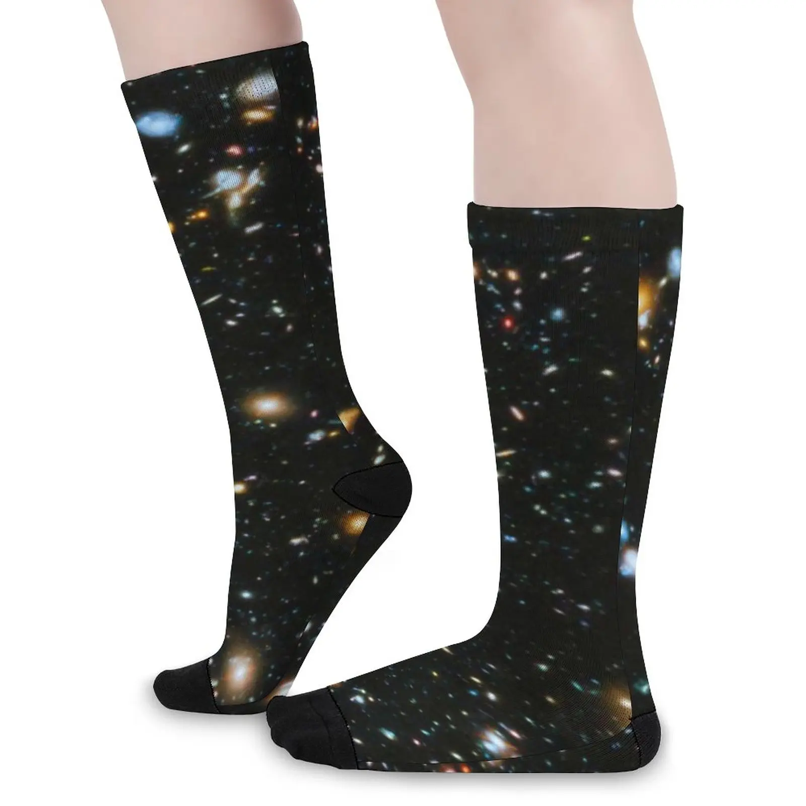 

Чулки Galaxy Star художественные Звезды Космос черные забавные носки на заказ осенние нескользящие носки парные качественные носки для скалолазания