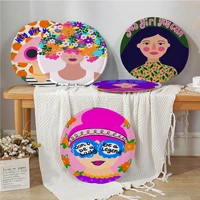 flower plants and print be a kind human girl square chair mat soft pad seat cushion for dining patio home office cushion pads