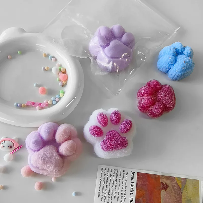 DIY кошачий коготь силиконовая форма мультфильм снятие стресса щепотка игрушка