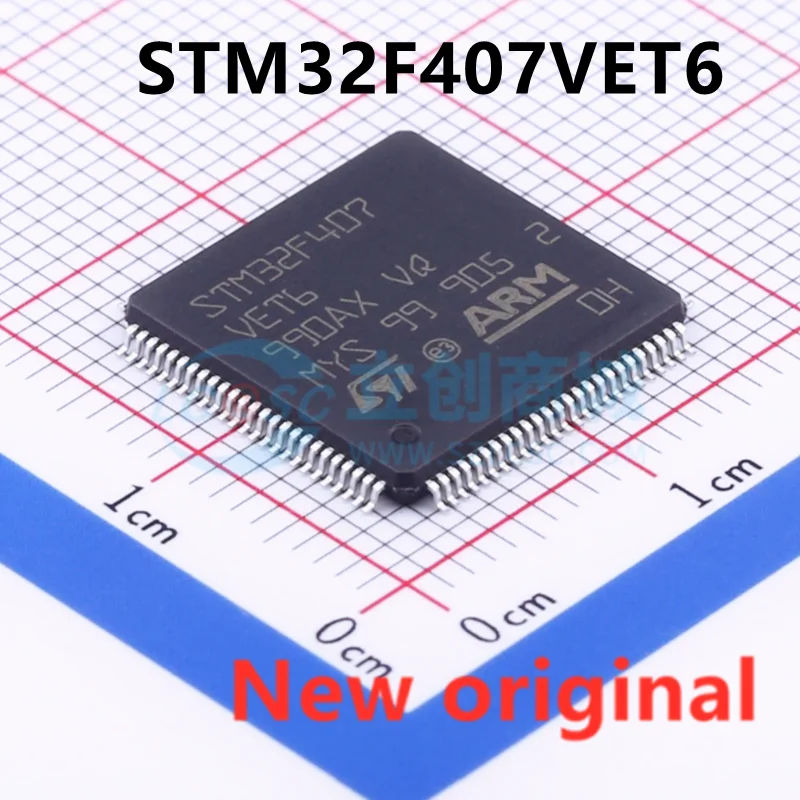 Оригинальный оригинальный микроконтроллер STM32F407VET6 LQFP100 STM32 высокой производительности MCU STM32F4 Series с одной микросхемой