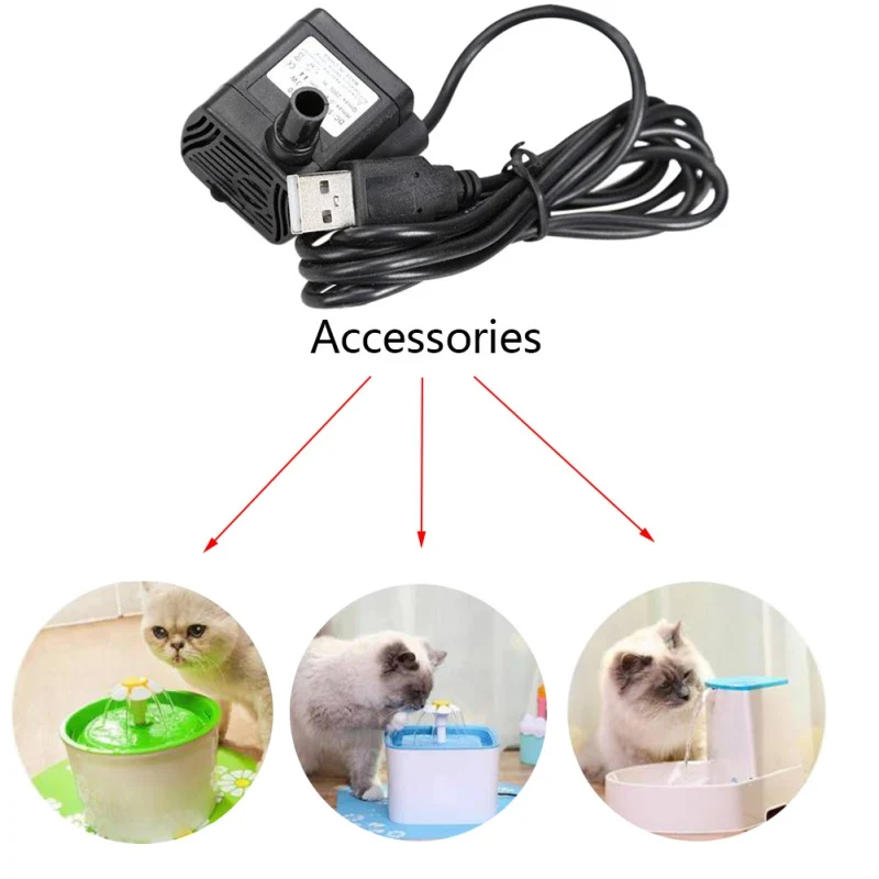 

USB-насос для воды, емкость для фонтана, аксессуары для замены, аксессуары для кошек и собак, товары для домашних животных