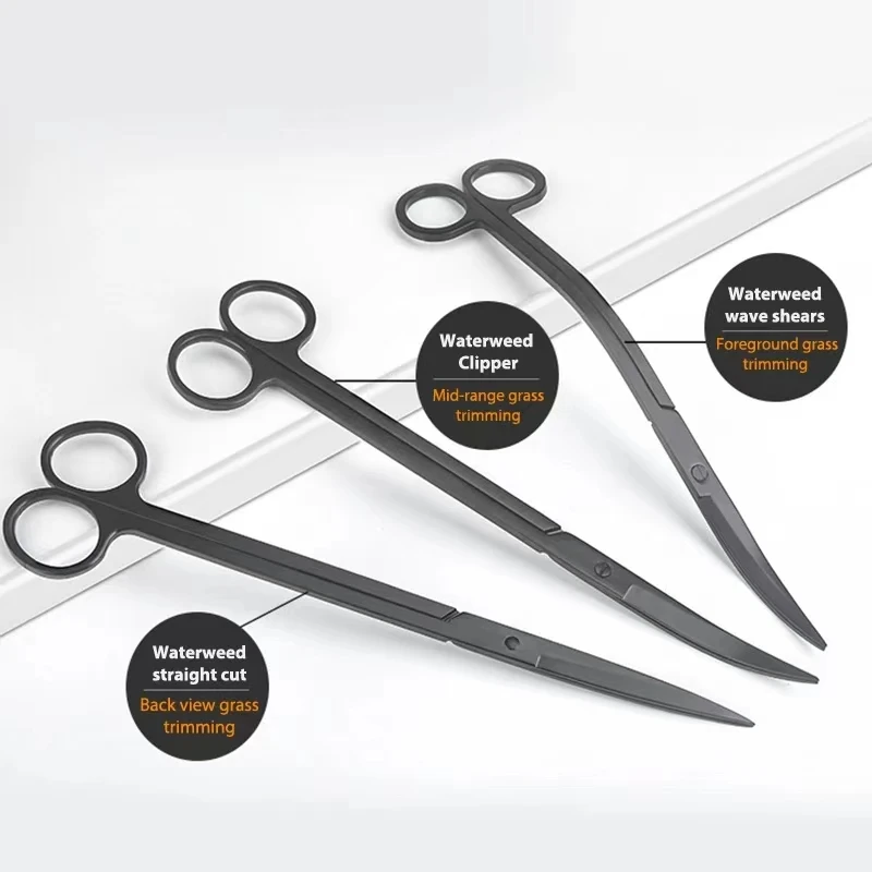 Инструменты для очистки аквариума триммер воды и травы ножницы из нержавеющей