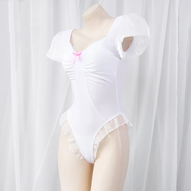 Женский слитный купальник с рукавами-фонариками в стиле аниме - купить по