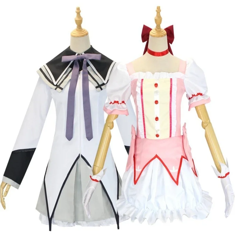 Ainclu Anime Magical Girl Puella Magi Madoka Magica Akemi Homura Kaname Платье Костюм на Хэллоуин