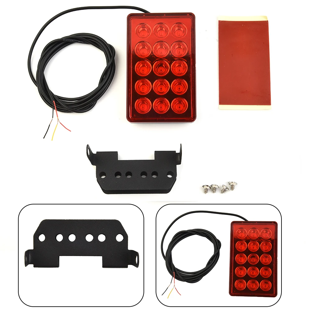 

F1 Style 15 LED Rear 3rd Third Strobe Flashing Tail Brake Stop Lights Universal Car Lights Signal Lamp Car Tools