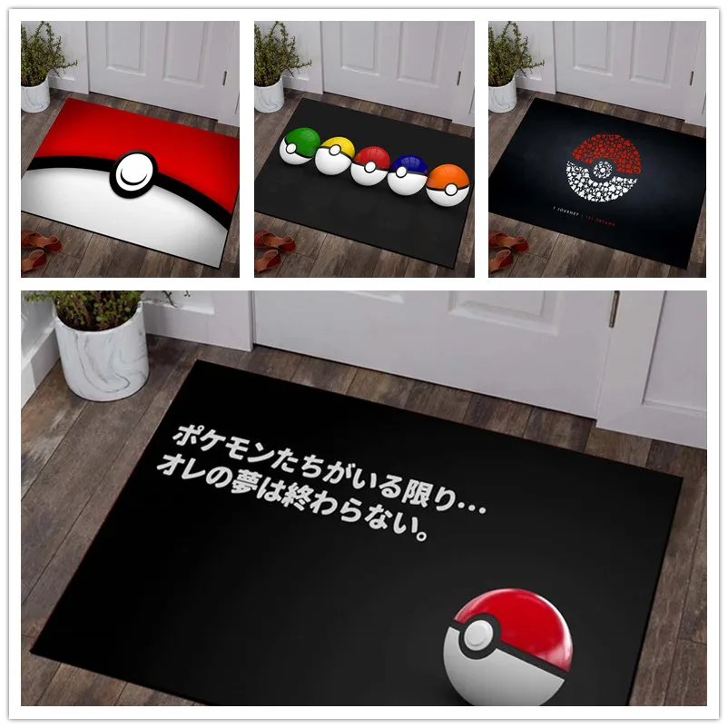 

Japanese Animation Monster Ball Area Rugs for Living Room Bedroom Decor Table Mats Entrance Mats Bedroom Bath Kitchen Non-slip