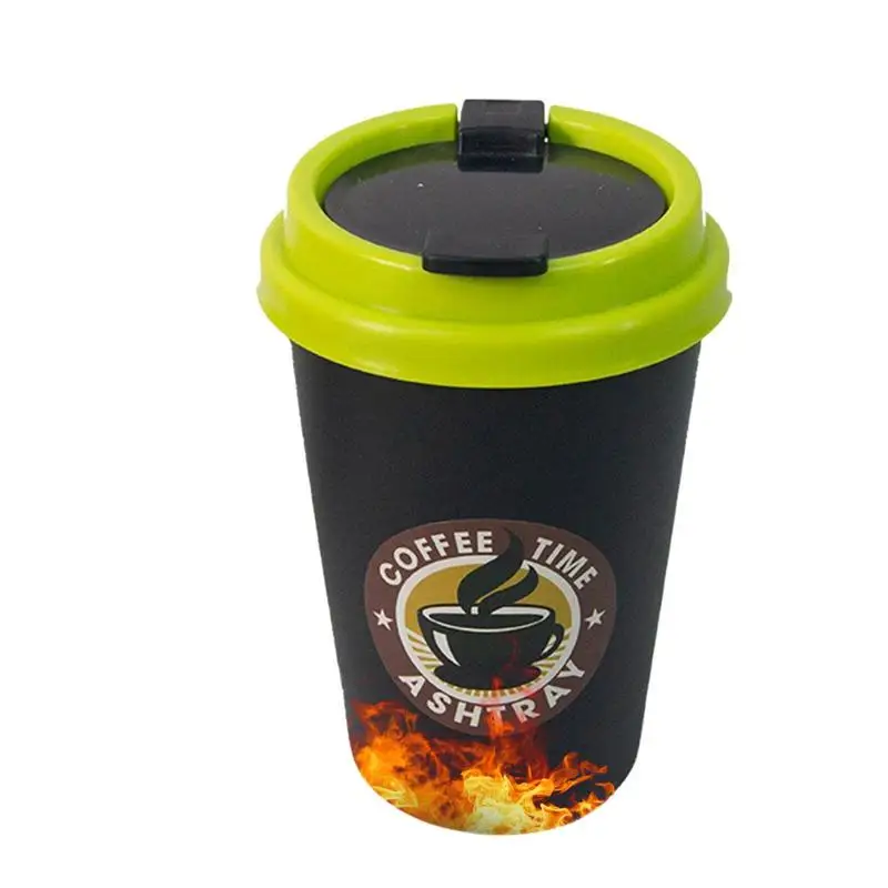 

Ash Tray For Cars High-Temperature Resistant Ashtray With Lid Detachable Ash Tray Windproof For Outdoor Travel Home Use