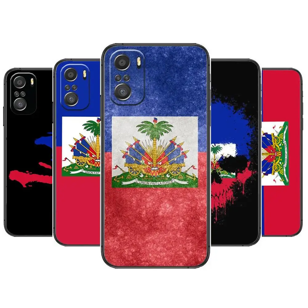 

Haiti Haitian Flag Phone Case For xiaomi mi 11 Lite pro Ultra 10s 9 8 MIX 4 FOLD 10T 5g Black Cover Silicone Back Prett