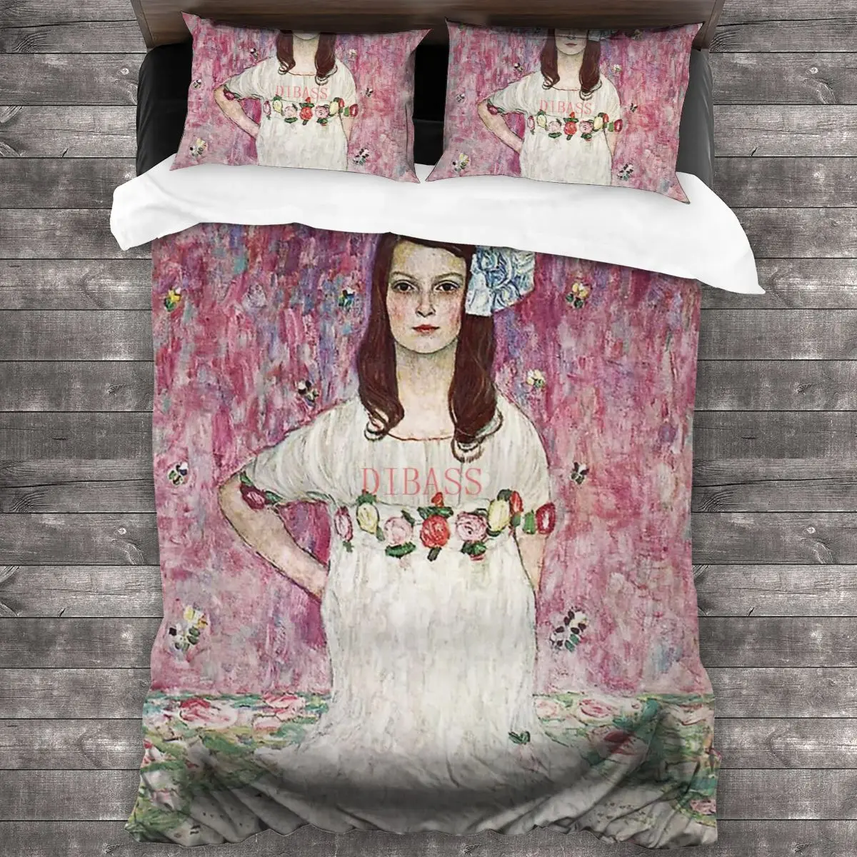 

HD Mada Primavesi, или девушка в белом цвете, Густав Климт, мягкая искусственная кожа с 2 наволочками, пододеяльник на молнии