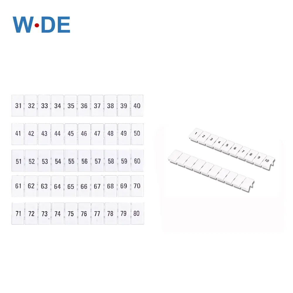 ZB5 маркерные полосы с нумерацией с заготовкой для клеммной колодки UK3N MBKKB2.5 UKK3 UKKB3 и ST2.5 и PT2.5 DIN Rail 10 шт.