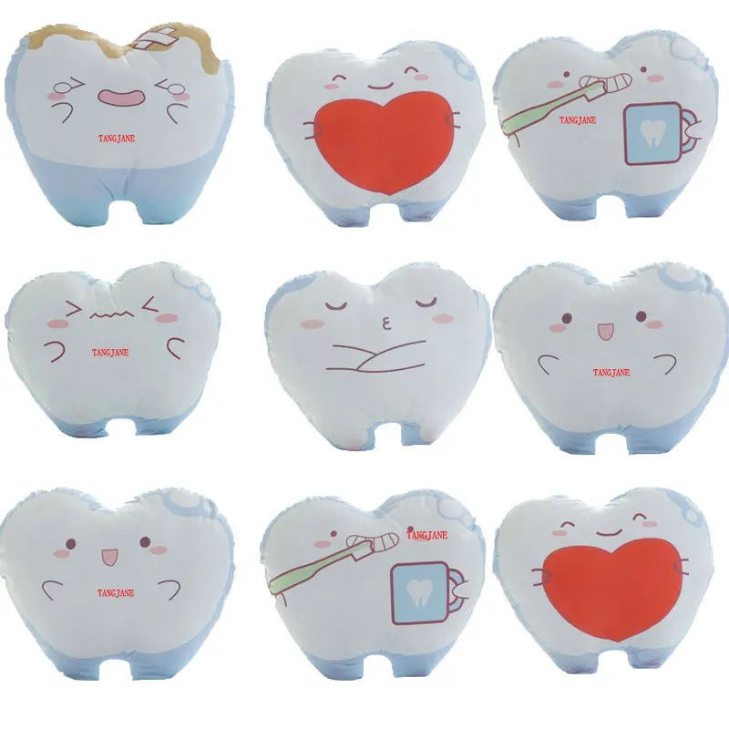 

Creative Tooth Plush Toys Pillows Cute Smile Teeth Doll Soft Sofa Cushion Home Decoration Birthday Gift For Kids Children Kids
