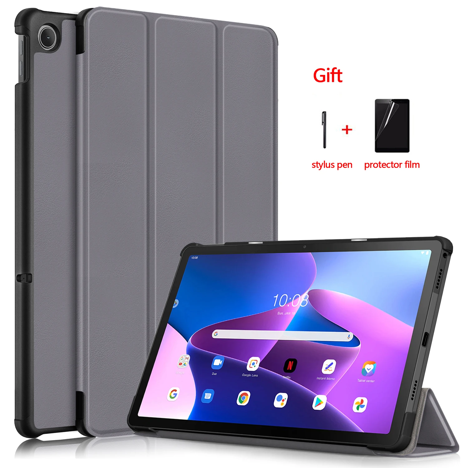 

Для Lenovo Tab M10 чехол 3rd Gen 10,1 дюймов чехол для планшета Lenovo Tab M10 Plus 3rd Gen чехол Tab M8 трехслойный чехол-подставка