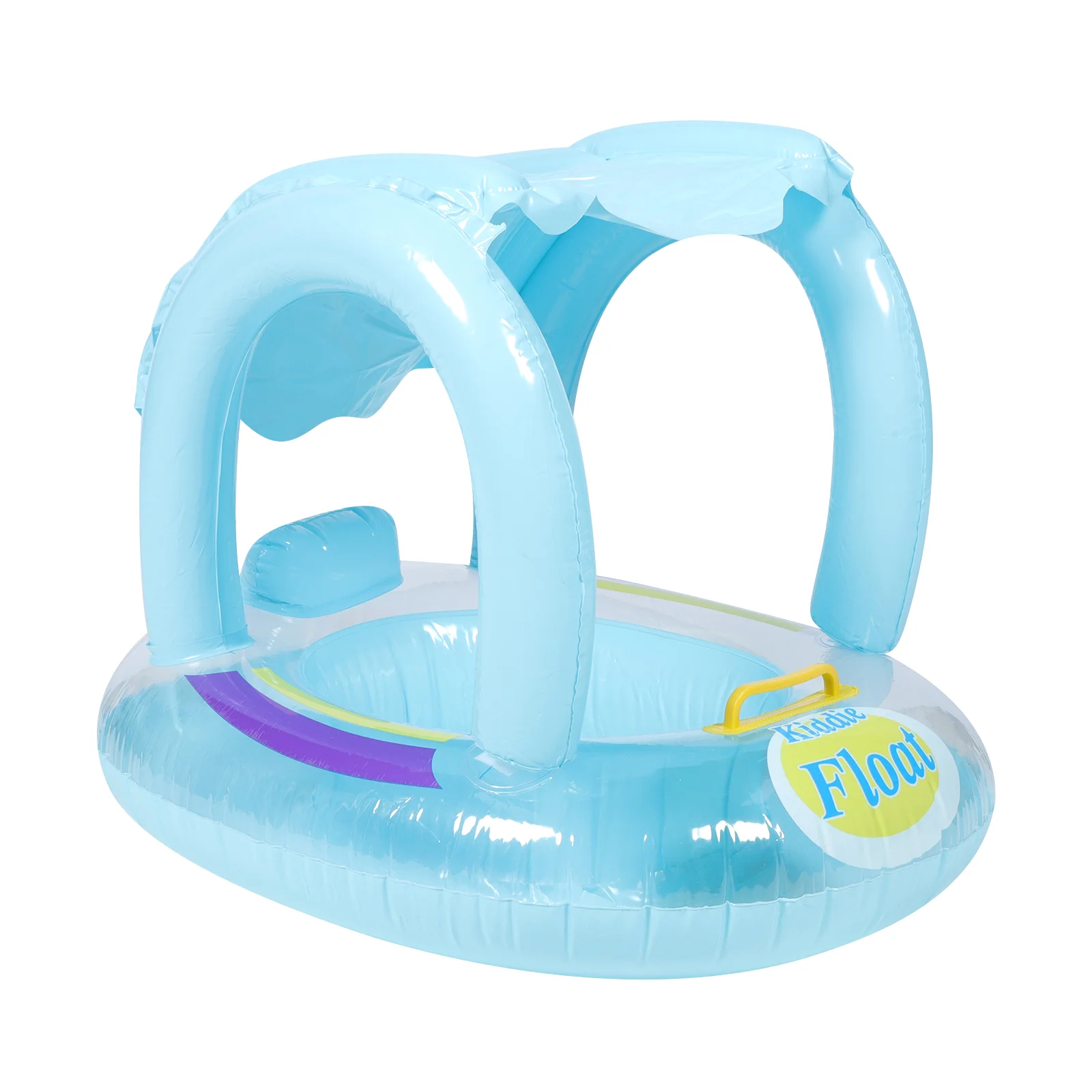 

Inflatable Kiddie Pool Yacht Seat Ring Kids Cushion Sunshade Baby Float Toy Pvc Water Air Floating Chair Children Toddler