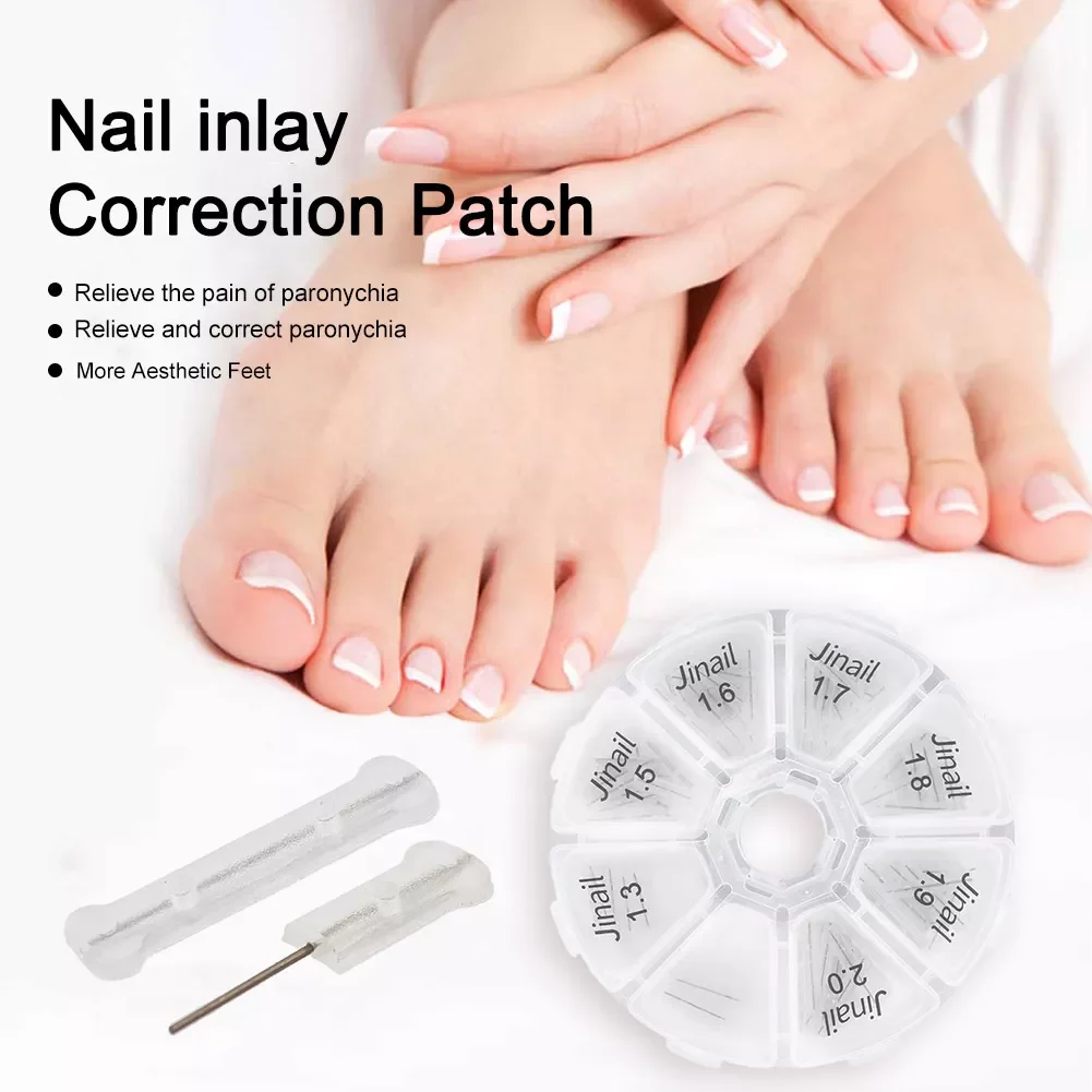 

NEW2023 50pcs Nail Correction Stickers Wire Silicone Ingrown Toenail Correction Tool Durable 7 Sizes Nails Health Care Supplies