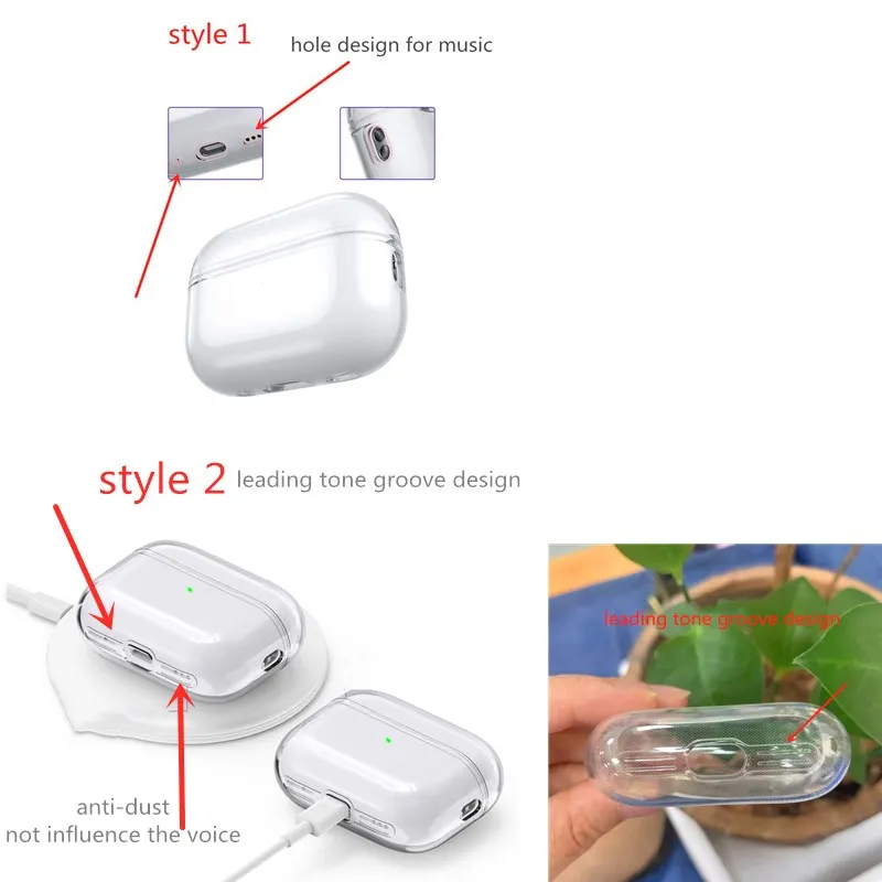 Для Airpods Pro 2 поколения Мягкий ТПУ airpod pro 2022 с landyard Прозрачный чехол для наушников