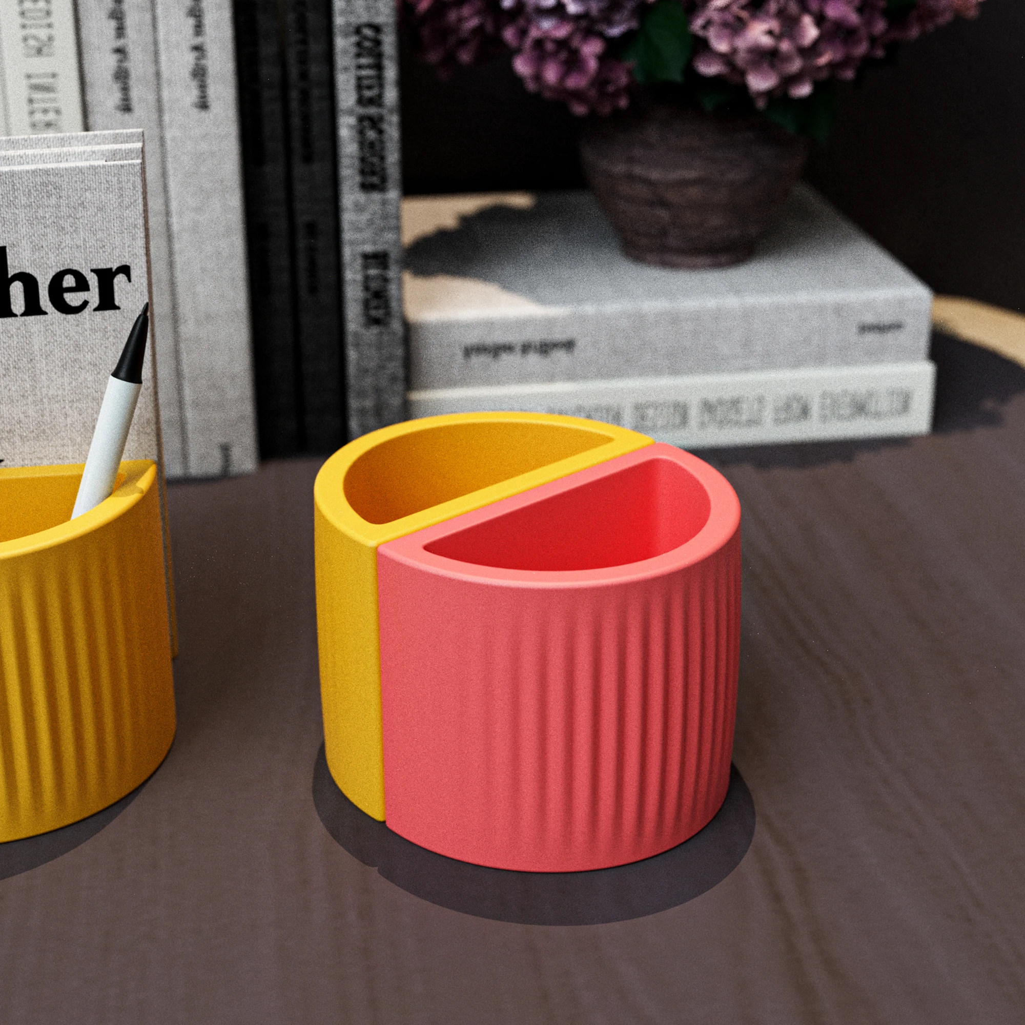 цилиндрические бетонные цветочные горшки силиконовые формы креативный дизайн