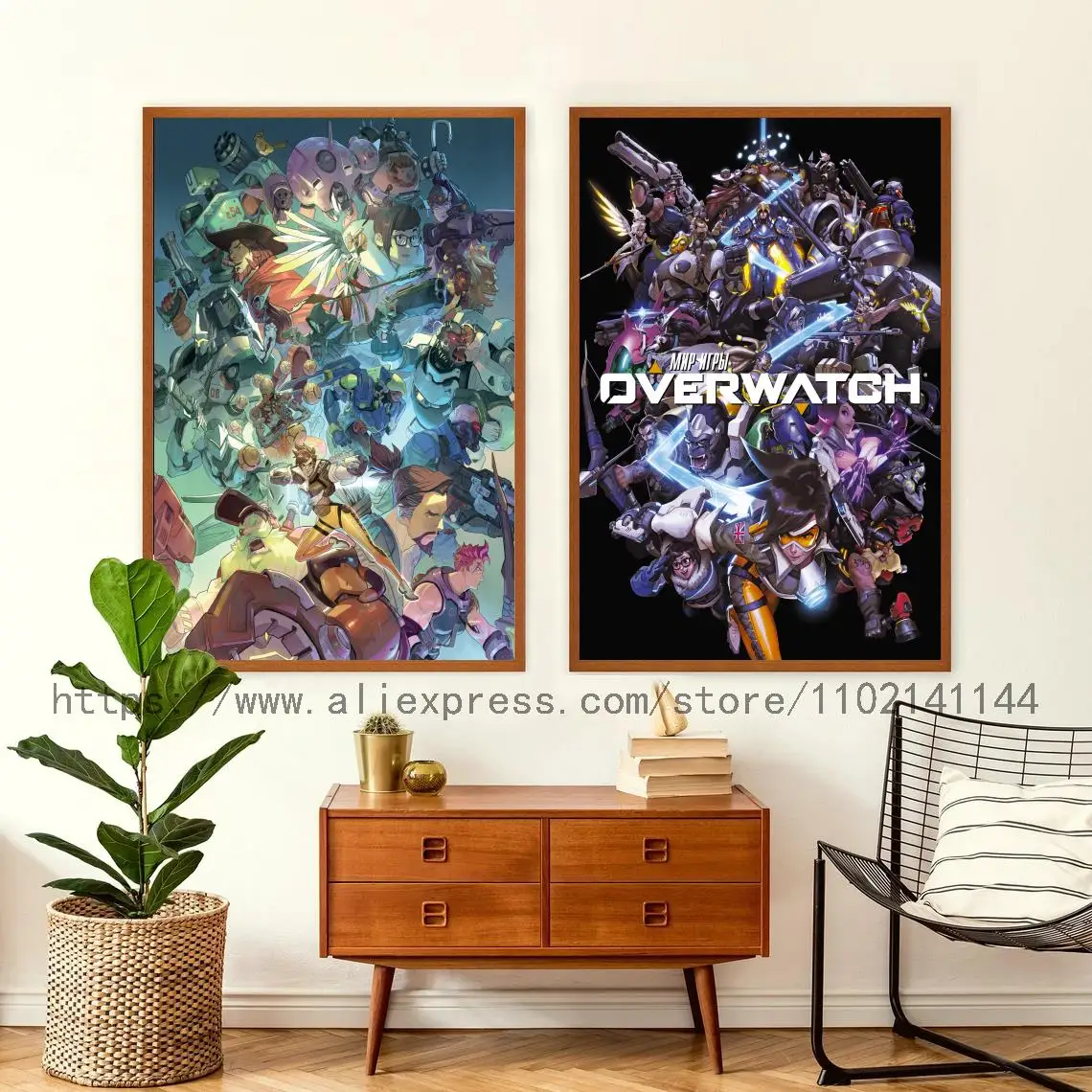 

Overwatch Video Game Decoration Art Poster Wall Art Personalized Gift Modern Family bedroom Decor Canvas Posters