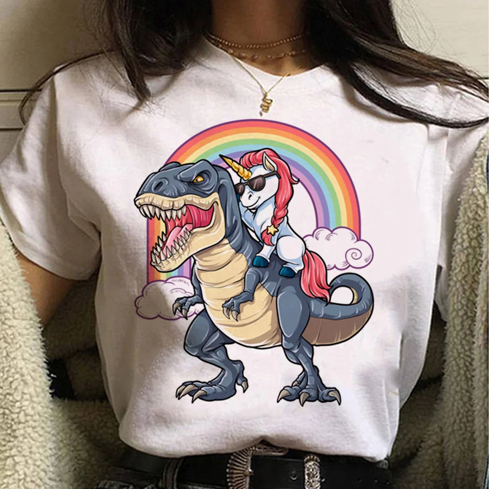 

Женская футболка с единорогом для верховой езды, дизайнерская одежда y2k