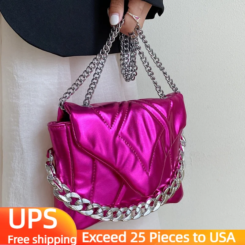 

Envelope Women Bag 2022 Trend Small Handbag Purse Luxury Designer Brand Shoulder Crossbody Bag Chain Soft PU Leather