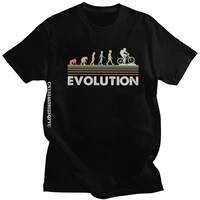funny mountain bike evolution tshirts men cotton handsome t shirt women mend mtb biker cyclist tee top fitted clothing harajuku
