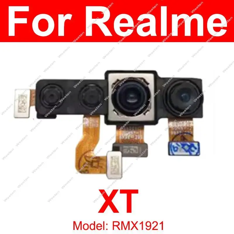 Передняя и задняя камера для OPPO Realme XT RMX1921 маленькая фронтальная селфи Основная камера Модуль разъема гибкий кабель Запчасти