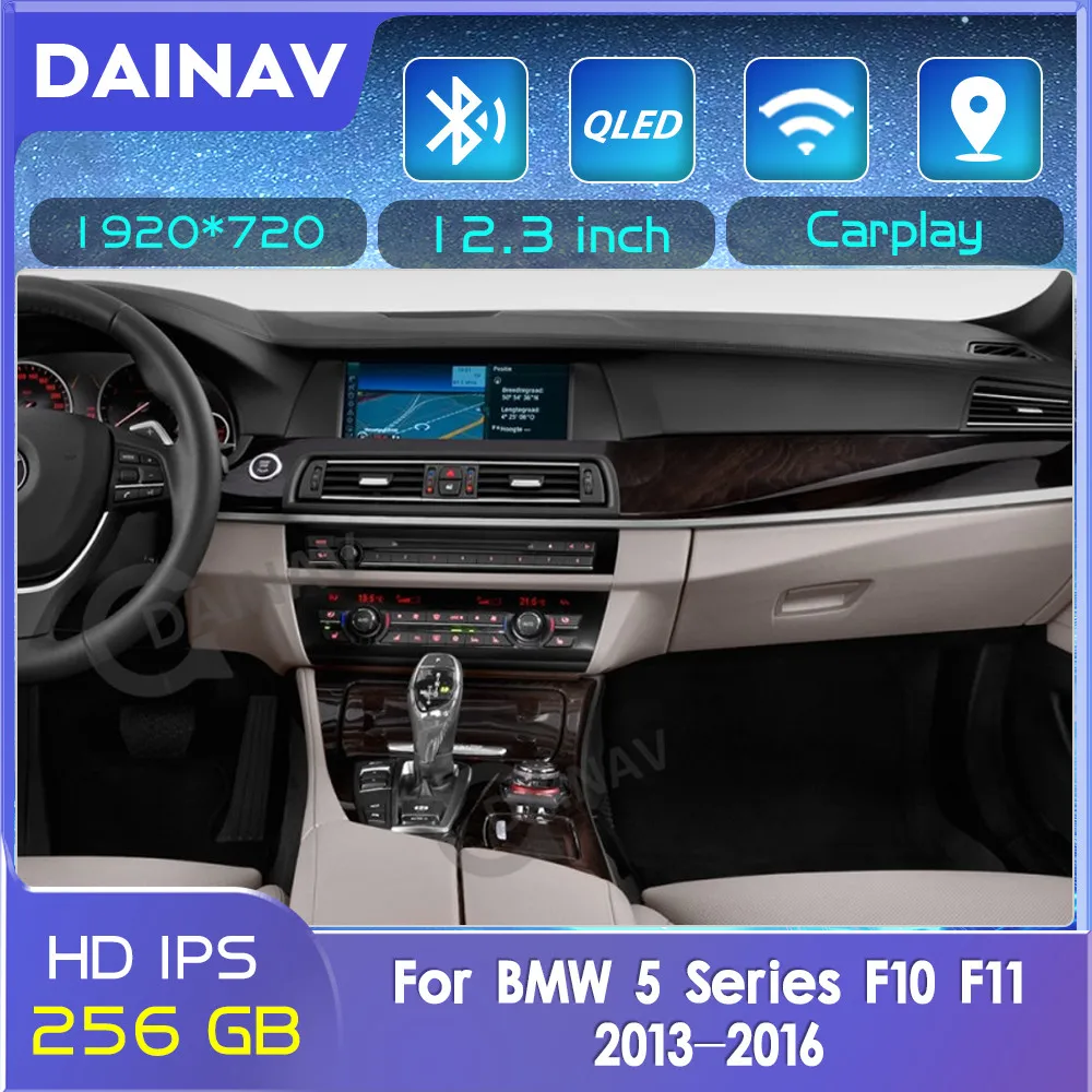 

For BMW 5 Series F10 F11 2013-2016 Andriod 11 12.3 Inch Stereo Receiver Car Radio Auto GPS Navigation Video DSP Carplay