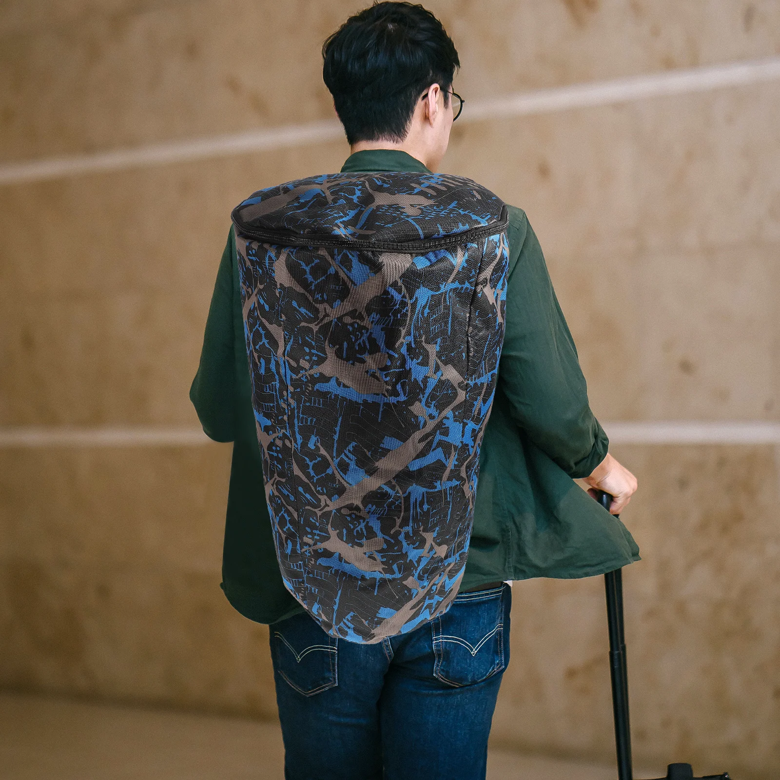 

African Drum Kit Practical Backpack Waterproof Bag Storage Travel Shoulder Men Suitcase Oxford Cloth PVC Backpacks Instrument