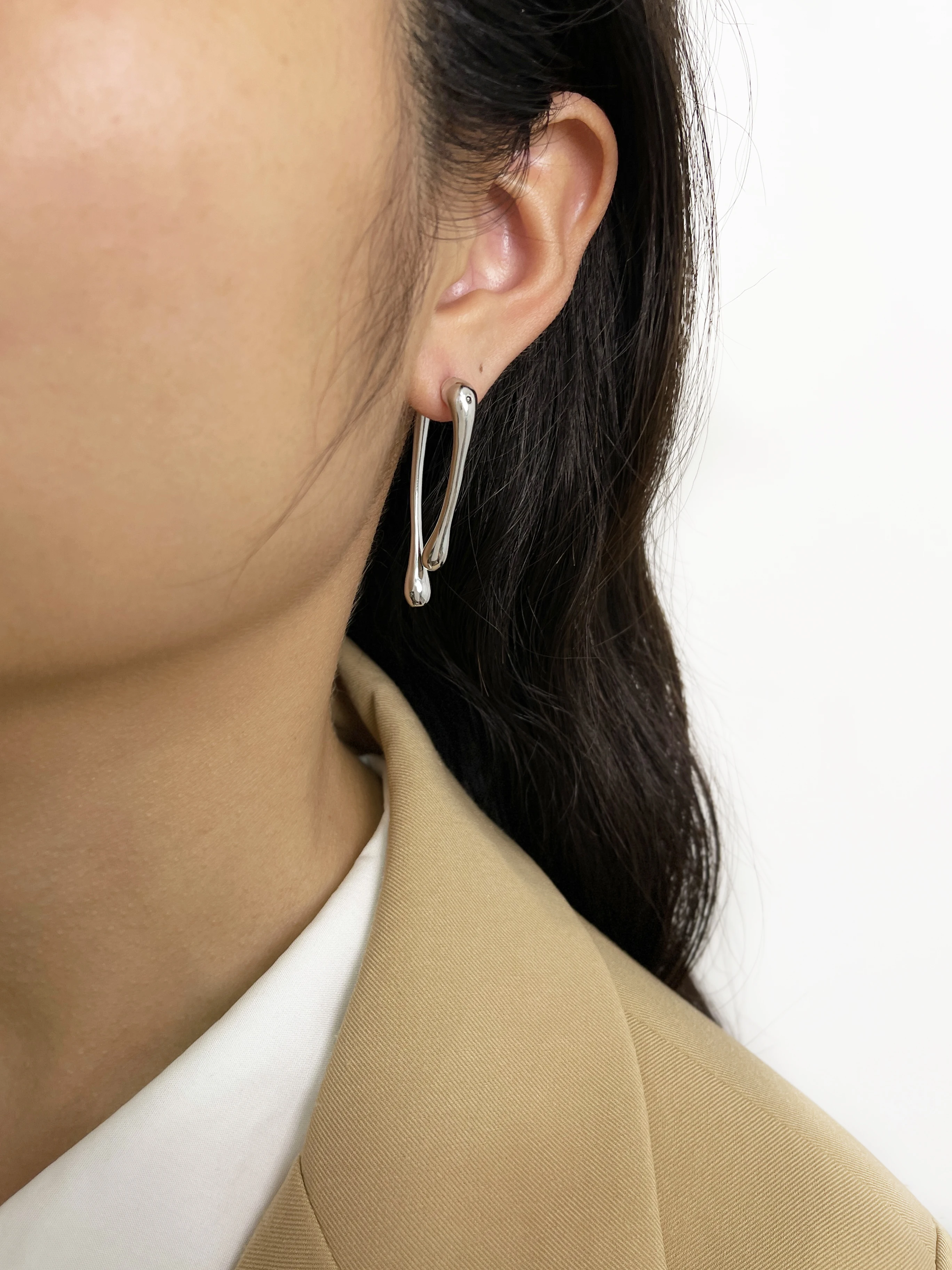 Серьги Peri'sbox с золотым и серебряным покрытием