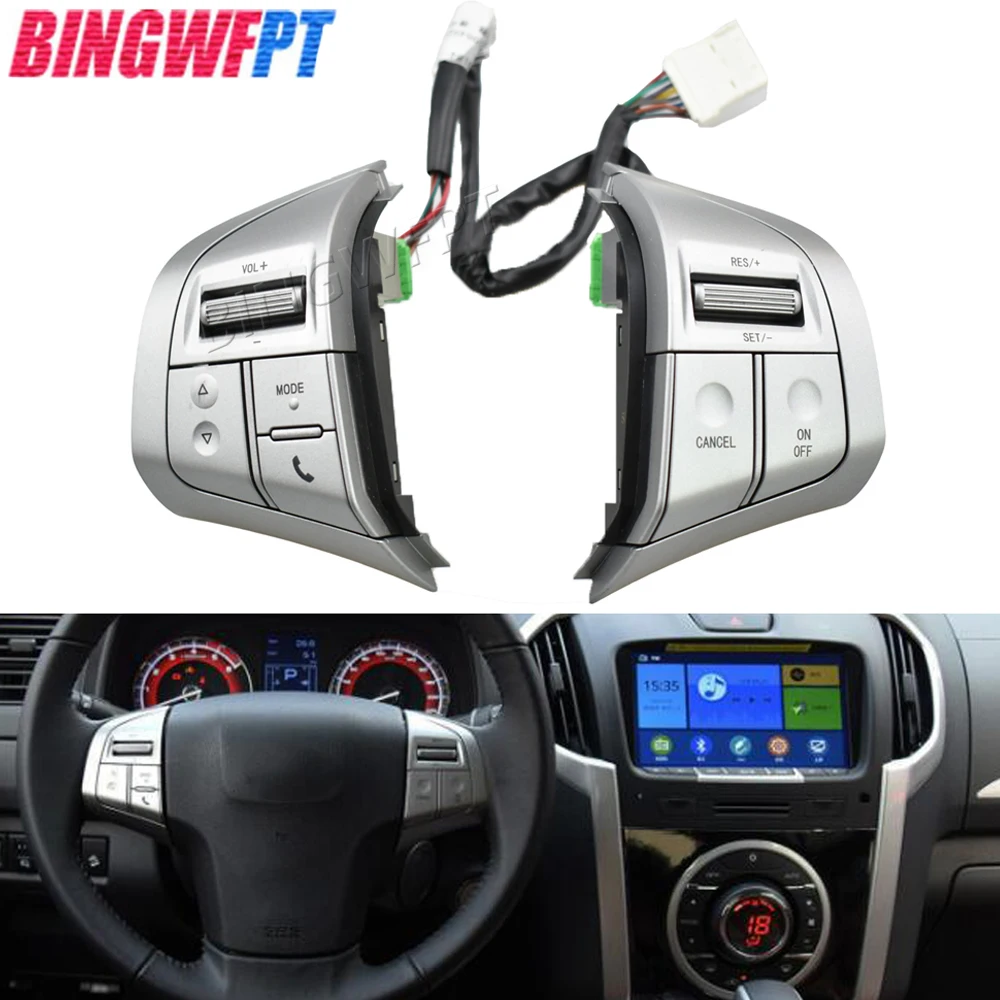 

Orange LED Steering Wheel Cruise Control Switch Audio Volume Button For Isuzu D-Max DMAX 2015-2018 MUX For Chevrolet Dmax 2019