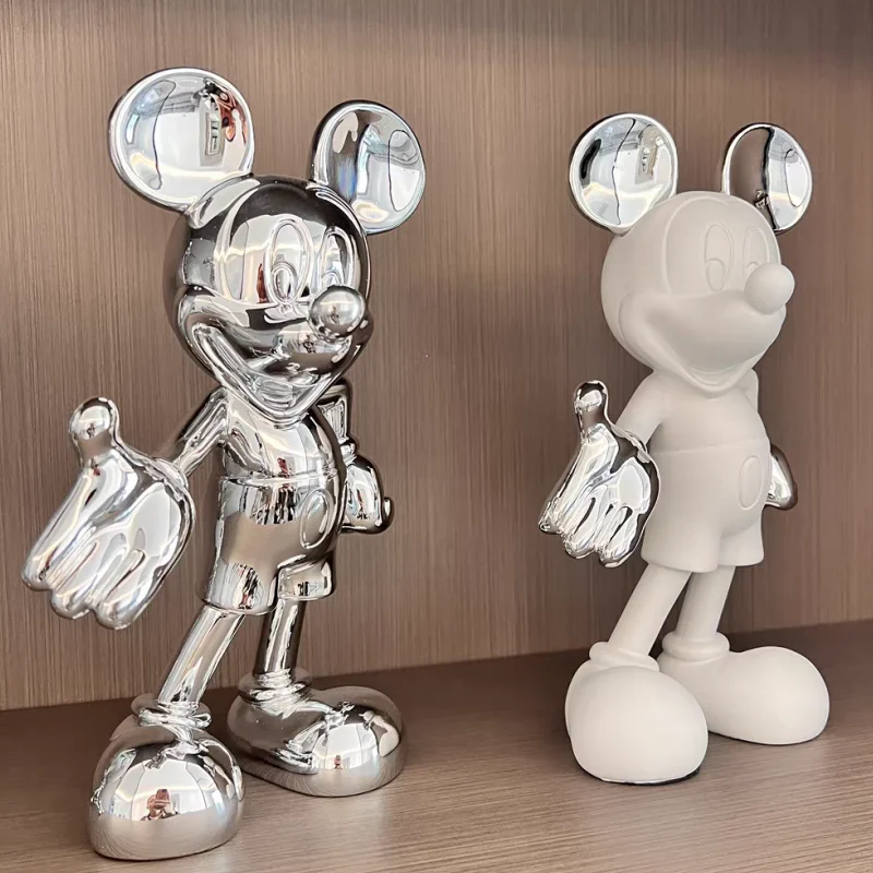 

New 20/29cm Disney Mickey Mouse Figures Cartoon Resin Welcome Pose Mickey Action Figurines Anime Collection Model Children Toy