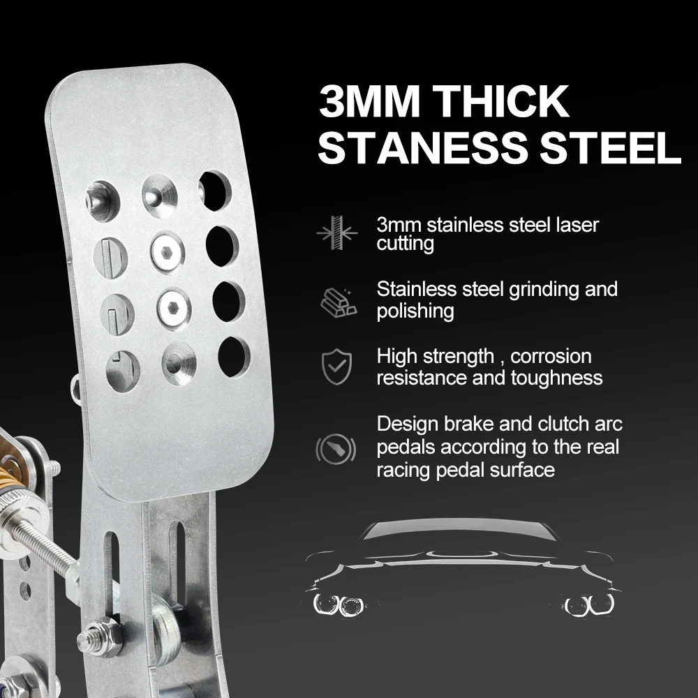 UT Padels Высококачественные аналоговые магнитные педали Simracing Pro с плавной работой